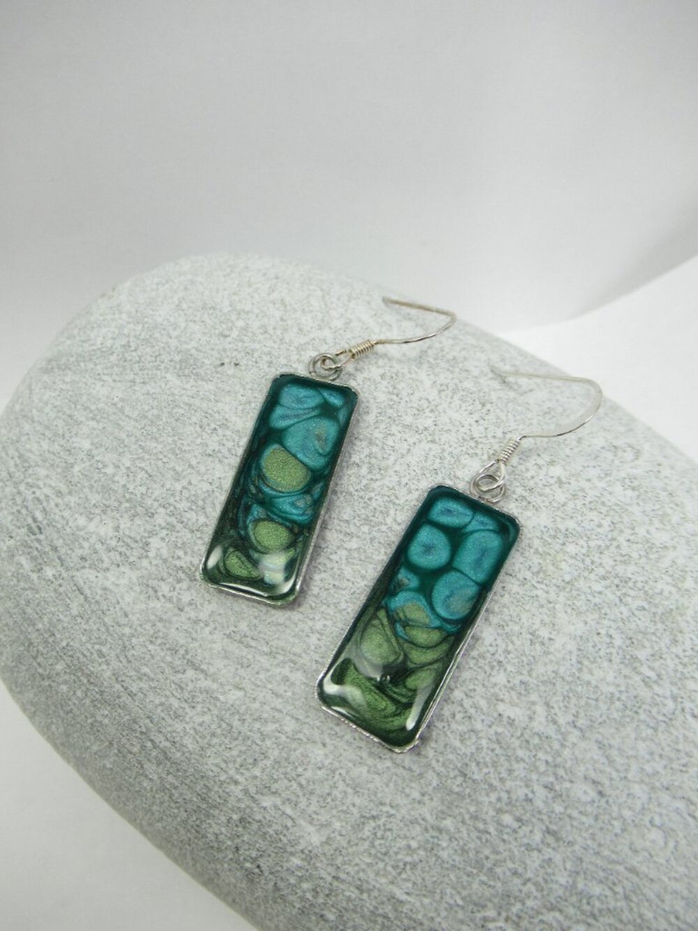 Rectangle Pebeo Earrings - Picture 6 of 8